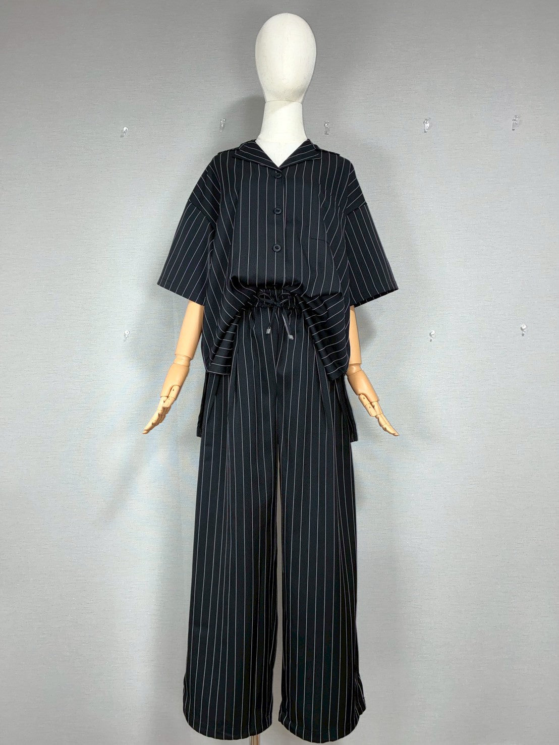 ツイルストライプシャツ&パンツ セットアップ【244-561P3031/244-563P3032I】